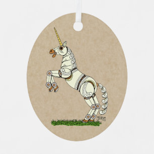 Mechanische Unicorn Metalen Ornament