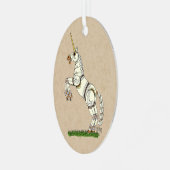 Mechanische Unicorn Metalen Ornament (Voorkant links)