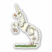 Mechanische Unicorn Sticker (Voorkant)