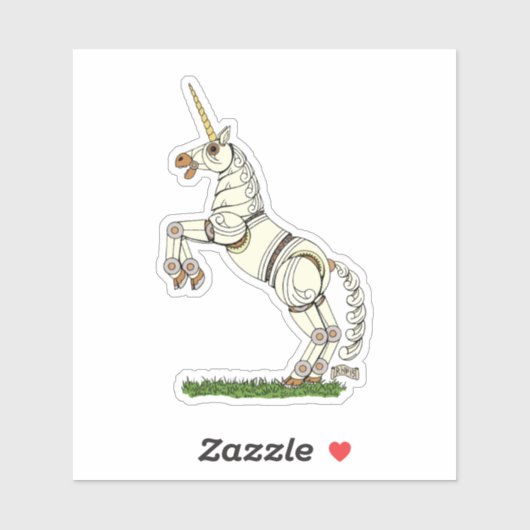 Mechanische Unicorn Sticker (Vel)
