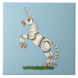 Mechanische Unicorn Tegeltje