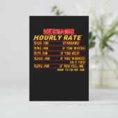 Mechanische uurfrequentie bedankkaart (Staand voorkant)