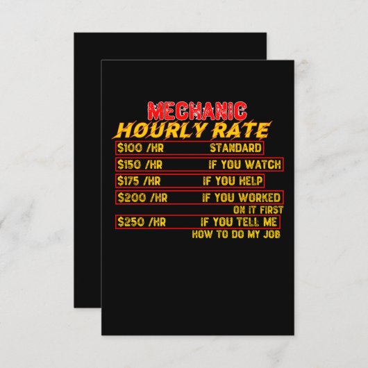 Mechanische uurfrequentie bedankkaart (Voorkant / Achterkant)