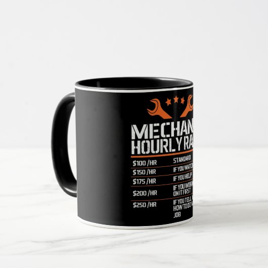 Mechanische uurfrequentie mok (Voorkant links)