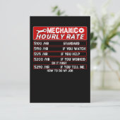 Mechanische uursnelheid - auto-mechanisme bedankkaart (Staand voorkant)