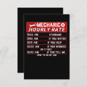 Mechanische uursnelheid - auto-mechanisme bedankkaart (Voorkant / Achterkant)