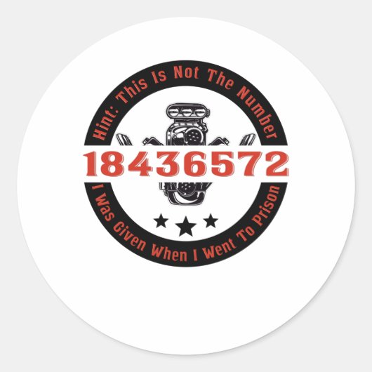 Mechanische V8 Motorventiel 8-cilindermotor Ronde Sticker (Voorkant)