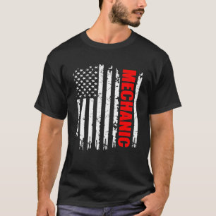 Mechanische Vakborden van de Vlag van de Verenigde T-shirt