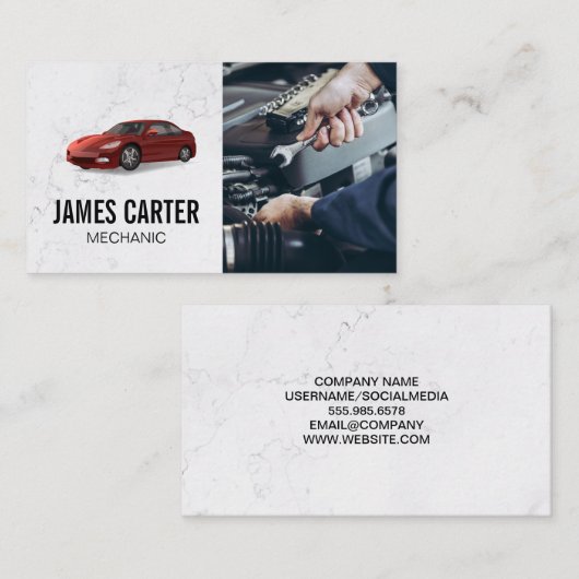 Mechanische versteviging | Auto-Logo Visitekaartje (Voorkant / Achterkant)