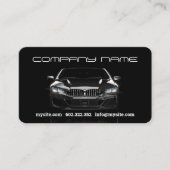 Mechanische Visitekaartje voor zwarte auto's (Voorkant)
