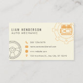 Mechanische Visitekaartjes Mobil Auto Reparatie (Achterkant)