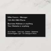 Mechanische Visitekaartjes voor automobielindustri (Achterkant)