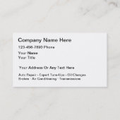 Mechanische Visitekaartjes voor motorvoertuigen (Achterkant)