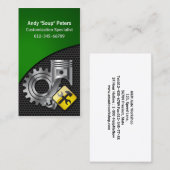 Mechanische Visitekaartjes zuiger en tandwiel (Voorkant / Achterkant)