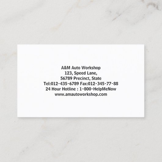 Mechanische Visitekaartjes zuiger en tandwiel (Achterkant)