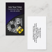 Mechanische Visitekaartjes zuiger en tandwiel (Voorkant / Achterkant)