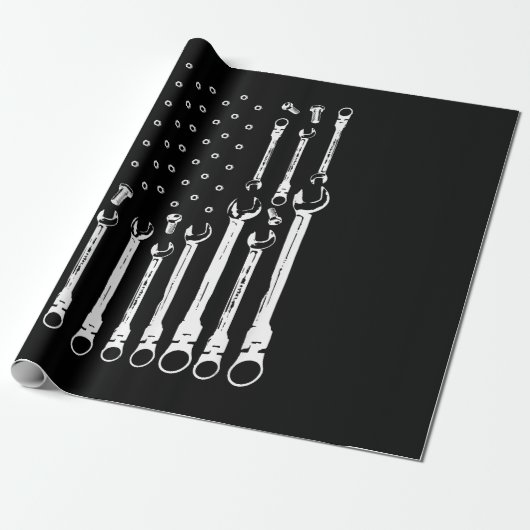 Mechanische Vlag Amerikaanse Patriottische Vlag Au Cadeaupapier (Uitgerold)