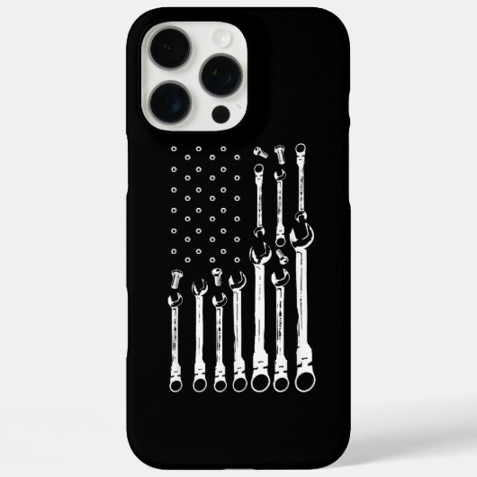 Mechanische Vlag Amerikaanse Patriottische Vlag Au Case-Mate iPhone Case (Achterkant)
