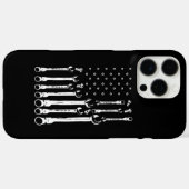 Mechanische Vlag Amerikaanse Patriottische Vlag Au Case-Mate iPhone Case (Achterkant (horizontaal))