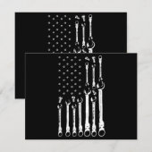 Mechanische Vlag Amerikaanse Patriottische Vlag Au Informatiekaartje (Voorkant / Achterkant)