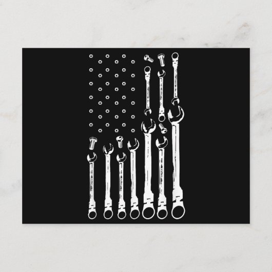 Mechanische Vlag Amerikaanse Patriottische Vlag Au Informatiekaartje (Achterkant)