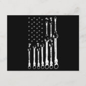 Mechanische Vlag Amerikaanse Patriottische Vlag Au Informatiekaartje (Voorkant)