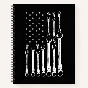 Mechanische Vlag Amerikaanse Patriottische Vlag Au Notitieboek