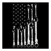 Mechanische Vlag Amerikaanse Patriottische Vlag Au Perfect Poster (Voorkant)