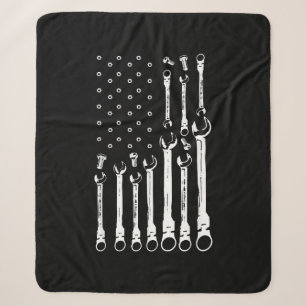 Mechanische Vlag Amerikaanse Patriottische Vlag Au Sherpa Deken