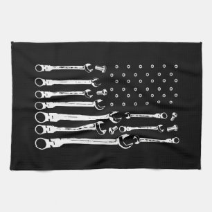 Mechanische Vlag Amerikaanse Patriottische Vlag Au Theedoek