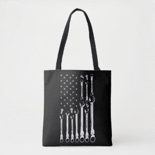 Mechanische Vlag Amerikaanse Patriottische Vlag Au Tote Bag