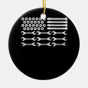 Mechanische Vlag Patriottisch Mechanisch VS Vlag O Keramisch Ornament