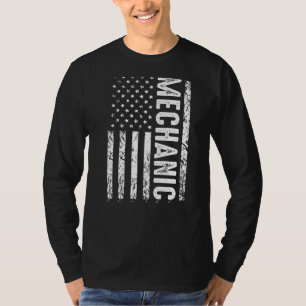 Mechanische vlag Patriottisch Mechanische Amerikaa T-shirt