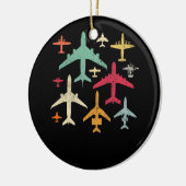 Mechanische Vliegtuigen van piloten Keramisch Ornament (Links)