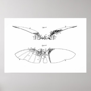 Mechanische vogel poster