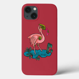 Mechanische vogel, roze flamingo Mecha Robot Case-Mate iPhone Case