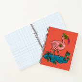 Mechanische vogel, roze flamingo Mecha Robot Notitieboek (Binnen)
