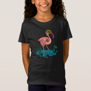 Mechanische vogel, roze flamingo Mecha Robot T-shirt