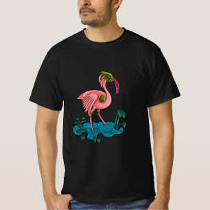 Mechanische vogel, roze flamingo Mecha Robot T-shirt