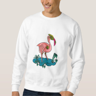 Mechanische vogel, roze flamingo Mecha Robot Trui
