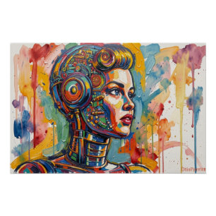 MECHANISCHE VROUW-2 PERFECT POSTER