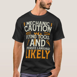 Mechanische waarschuwing Funny Auto T-shirt