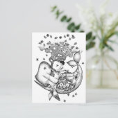 Mechanische walvis briefkaart (Staand voorkant)