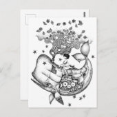 Mechanische walvis briefkaart (Voorkant / Achterkant)