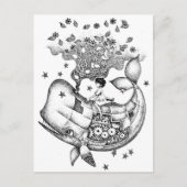 Mechanische walvis briefkaart (Voorkant)