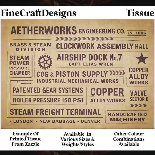 Mechanische Werken Fabriek Typografie FA7 Découpag Tissuepapier