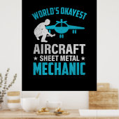 Mechanische World's Okayest Mechanic Mechanic Poster (Keuken)
