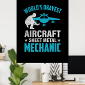 Mechanische World's Okayest Mechanic Mechanic Poster (Thuiskantoor)
