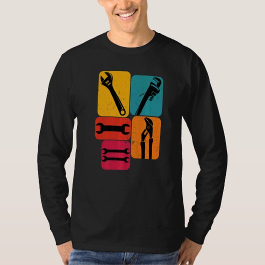 Mechanische wrenkerretro t-shirt (Voorkant)