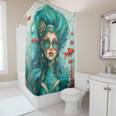 "Mechanische zeemeermin" Douchegordijn (In situ)